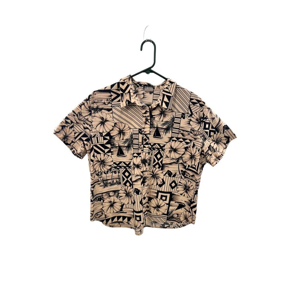 Gepheto short sleeve button down Mexican inspired top